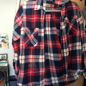 Red white and blue flannel